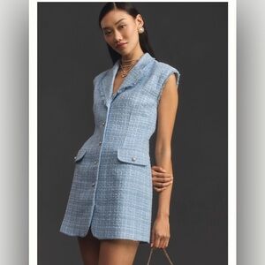 Maeve Sleeveless Tweed Blazer Mini Dress. US 4. Worn 1x